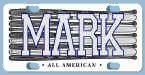 all american baseball bike plate