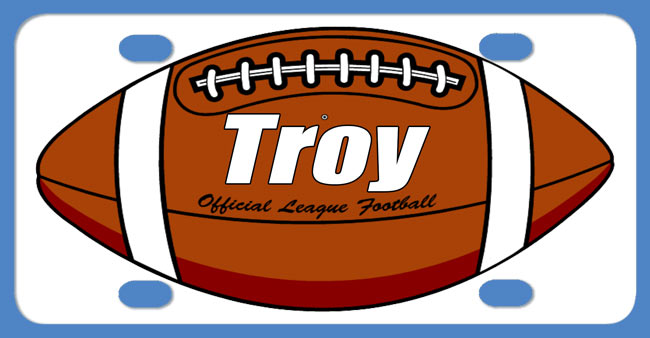 football bike plate with your name