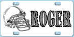 Football helmet bike plate with your name