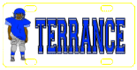 Football Little League Bike Plate