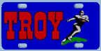 heisman trophy football bike plate
