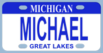 Michigan License Plate
