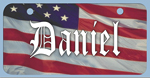 USA background bike plate