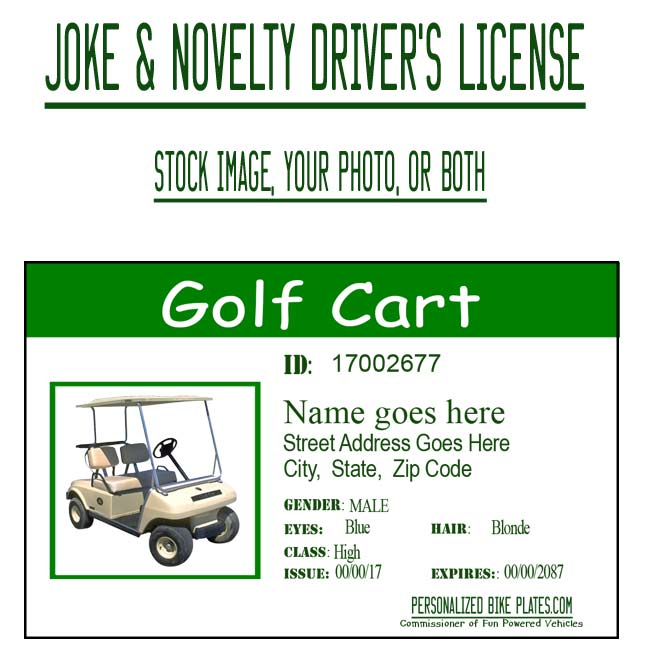 Custom License Plates for Golfers Personalized with any name or