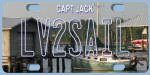 saiboats on a car tag lv2sail imprinted with your personalization