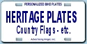 Bicycle Plates with your Country Flag or Heritatge