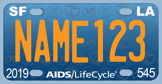 Aids Lifecycle Team-Icons Plate