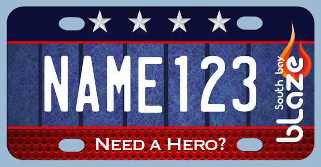 South Bay Blaze 2019 Aids Lifecycle Plate