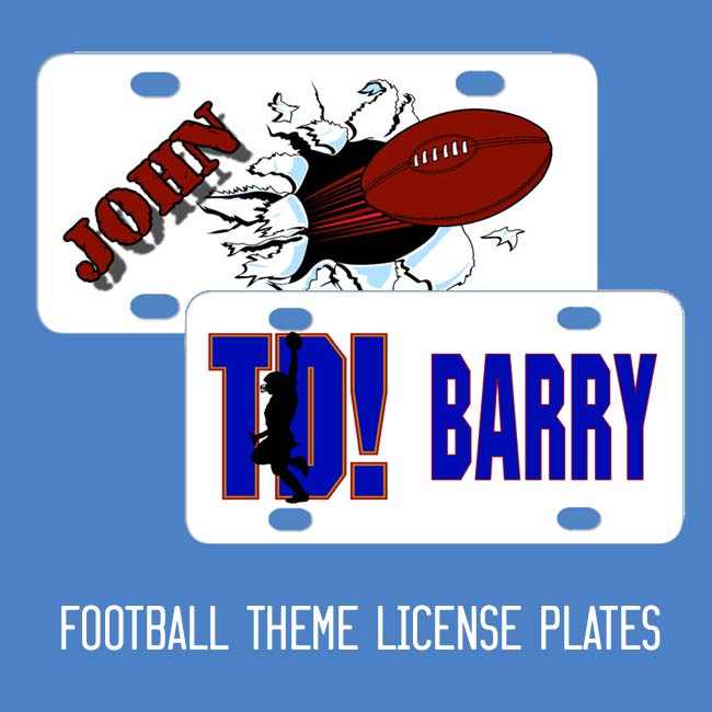 Personalized Sports Theme License Plates and Bike Plates