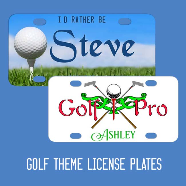 Personalized Sports Theme License Plates and Bike Plates