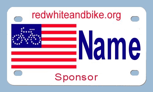 Red White & Bike License Plates for Little Heros